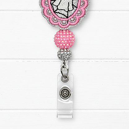 Framed Ghost Halloween Badge Reel