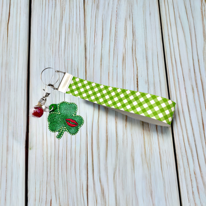 Kiss Shamrock Keychain and Wristlet