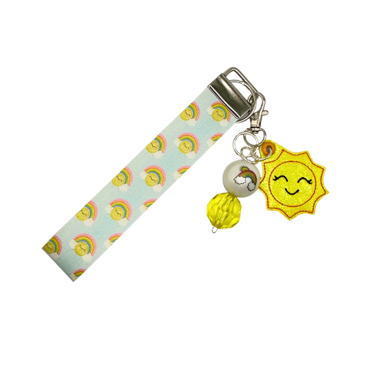 Happy Sun Keychain and Wristlet