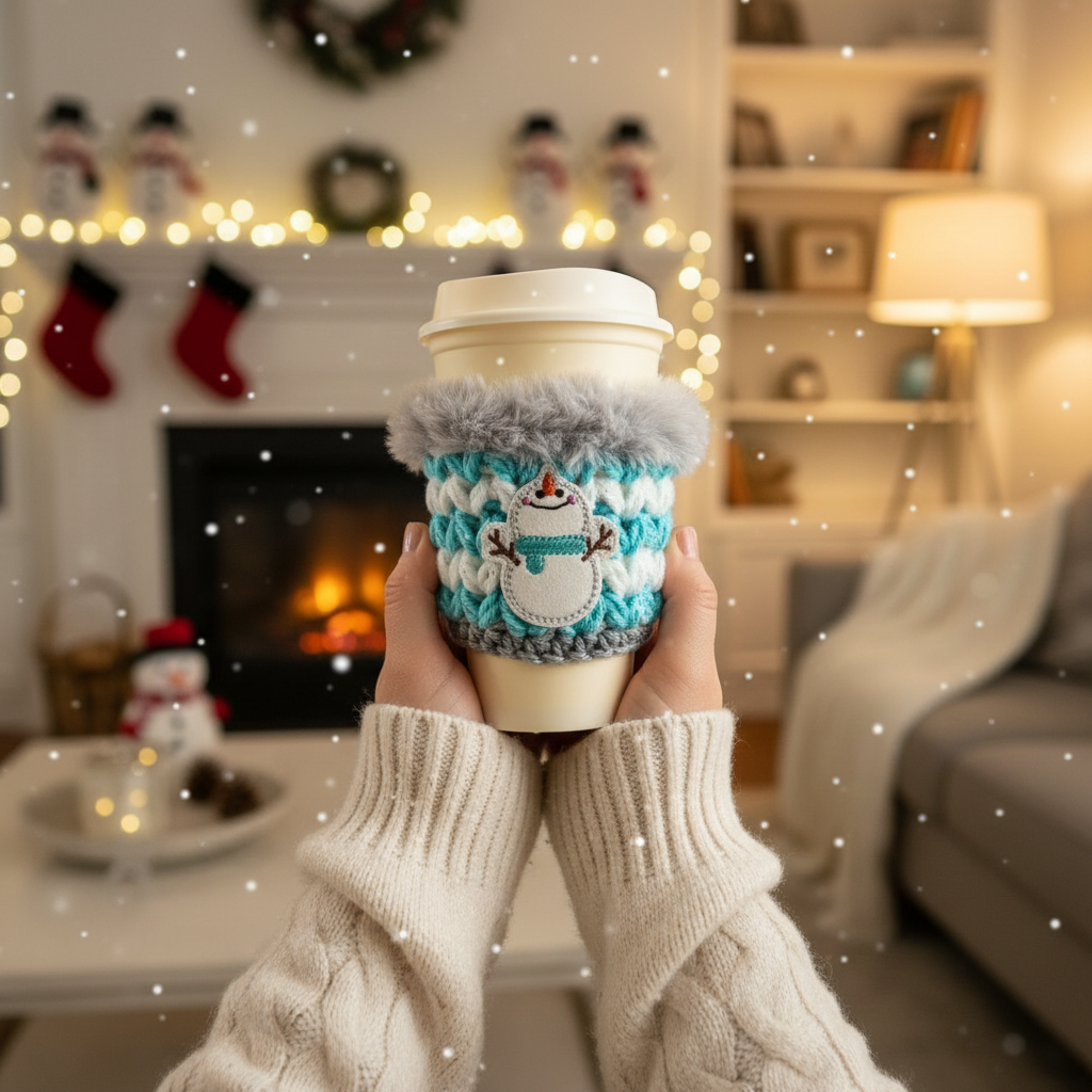 Hugging snowman lifestyle image