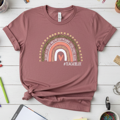 Teacher Life Rainbow T-Shirt