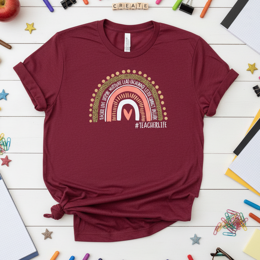 Teacher Life Rainbow T-Shirt