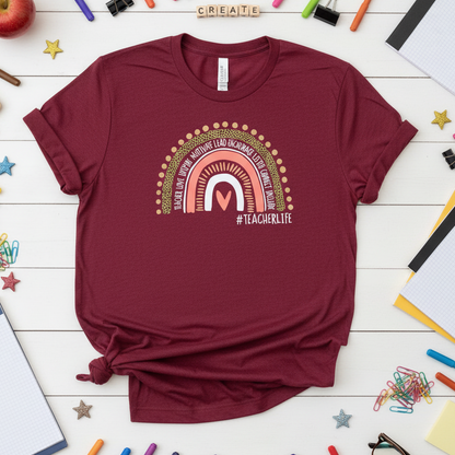 Teacher Life Rainbow T-Shirt