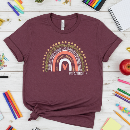 Teacher Life Rainbow T-Shirt