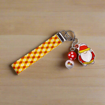 Candy Corn Gnome Keychain and Wristlet