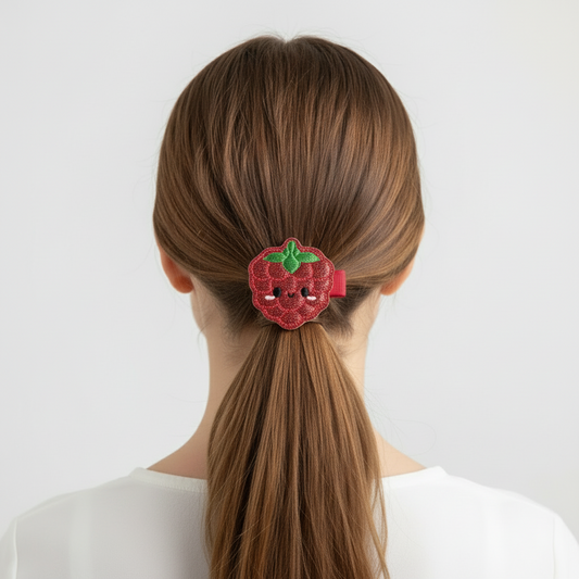 Apple, Raspberry, and Blueberry Pony Tail Hair Ties