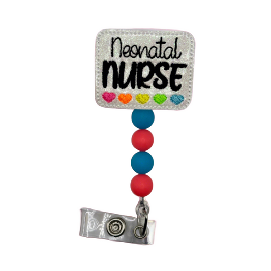 Neonatal Nurse Beaded Badge Reel