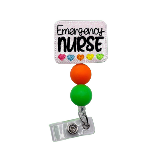 Emergency Nurse Badge Reel