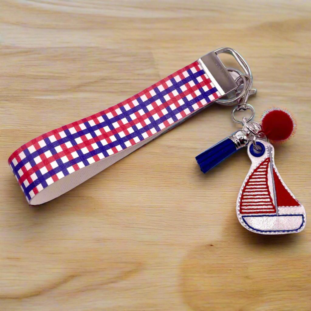 Sail Boat Keychain and Wristlet