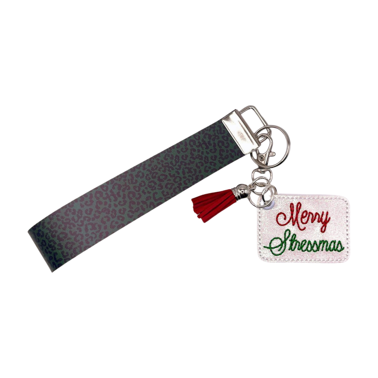 Merry Stressmas Keychain and Wristlet