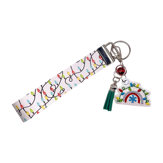 Christmas Light Rainbow Keychain and Wristlet