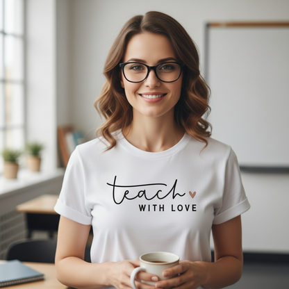 Teach with Love Teacher T-Shirt