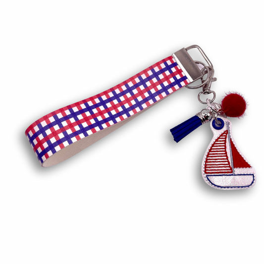 Sailboat Keychain and Wristlet