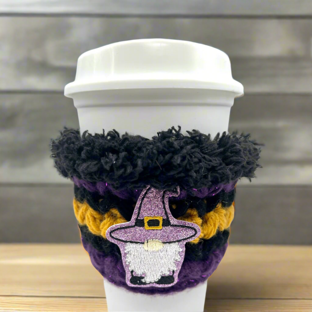 Witch Gnome Coffee Cozy Sleeve