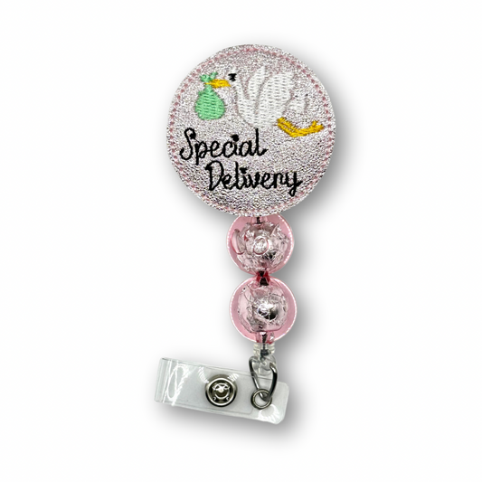 Special Delivery Badge Reel