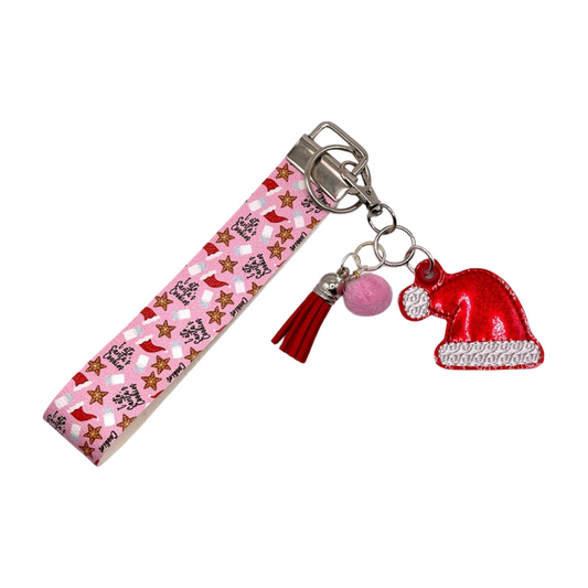 Santa Hat Keychain and Wristlet