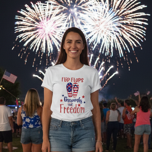 Flip Flops, Fireworks, and Freedom T-Shirt