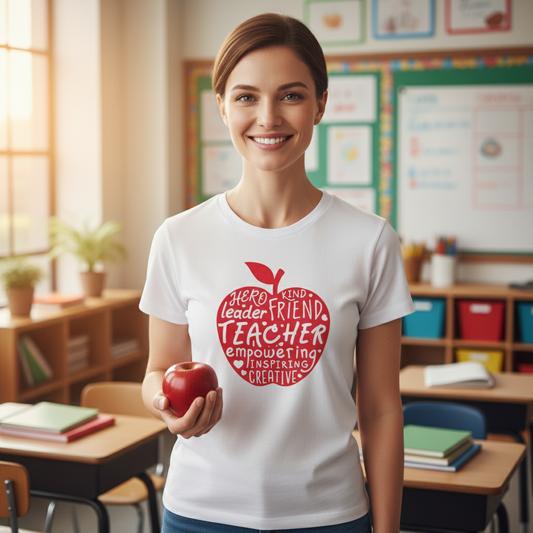Red Apple Teacher T-Shirt