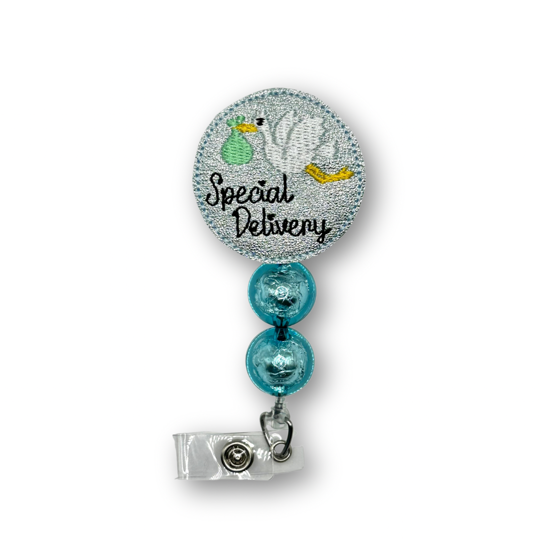 Special Delivery Badge Reel