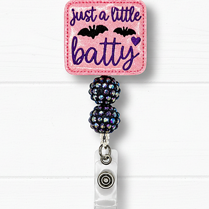Just a Little Batty Halloween Badge Reel
