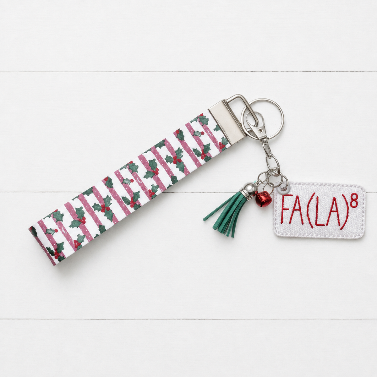 Fa (La)8 Keychain and Wristlet — clean white wood primary image