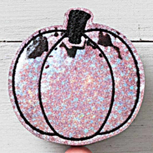 Leopard Pumpkin Beaded Badge Reel