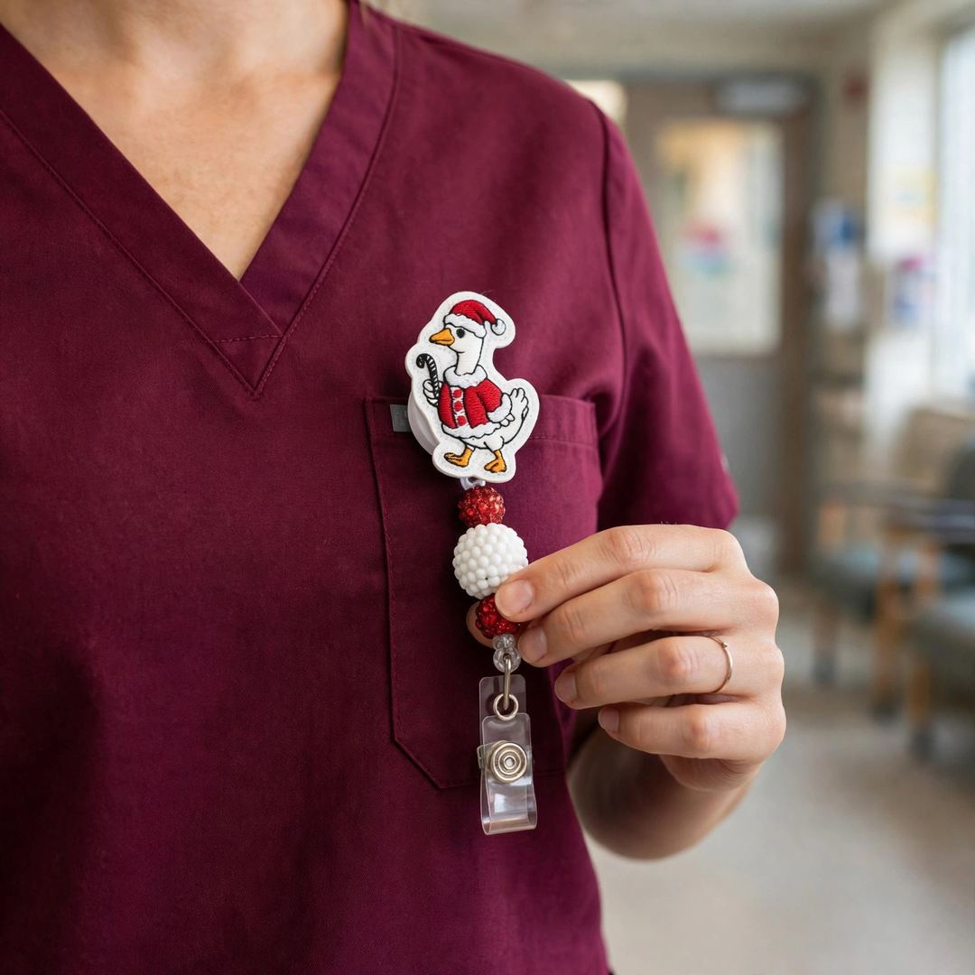 Santa Goose Badge Reel