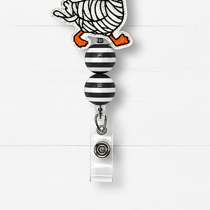 Mummy Goose Halloween Badge Reel