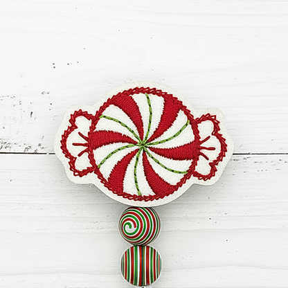 Peppermint Swirl Badge Reel