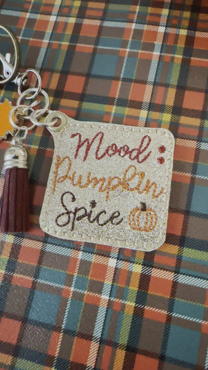 Mood Pumpkin Spice Keychain and Wristlet