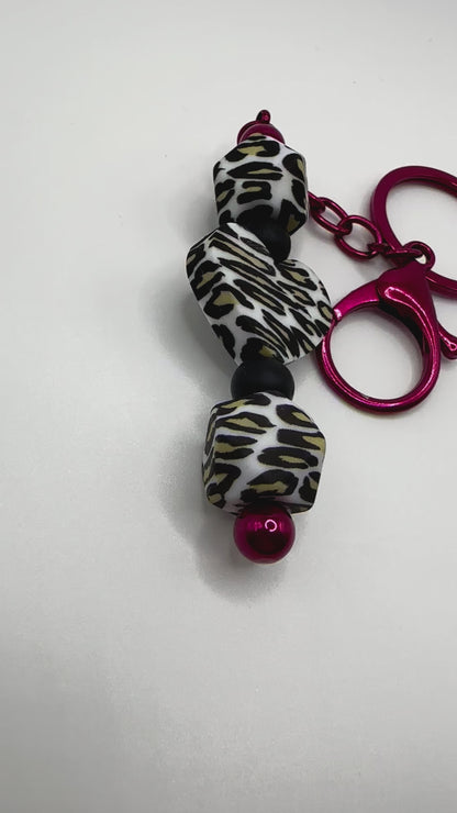 Leopard Heart Keychain
