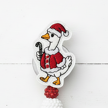 Santa Goose Badge Reel