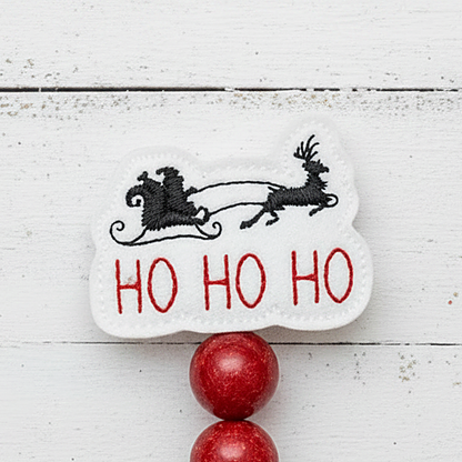Santa Sleigh Ho Ho Ho Badge Reel