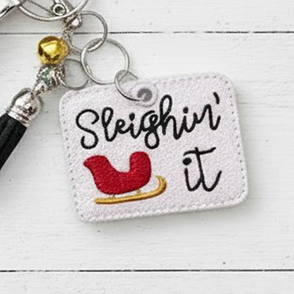 Sleighing it keychain and wristlet