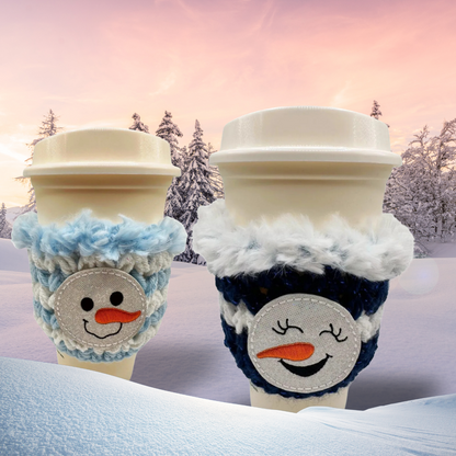 Snowman Face Coffee Cozy Sleeve