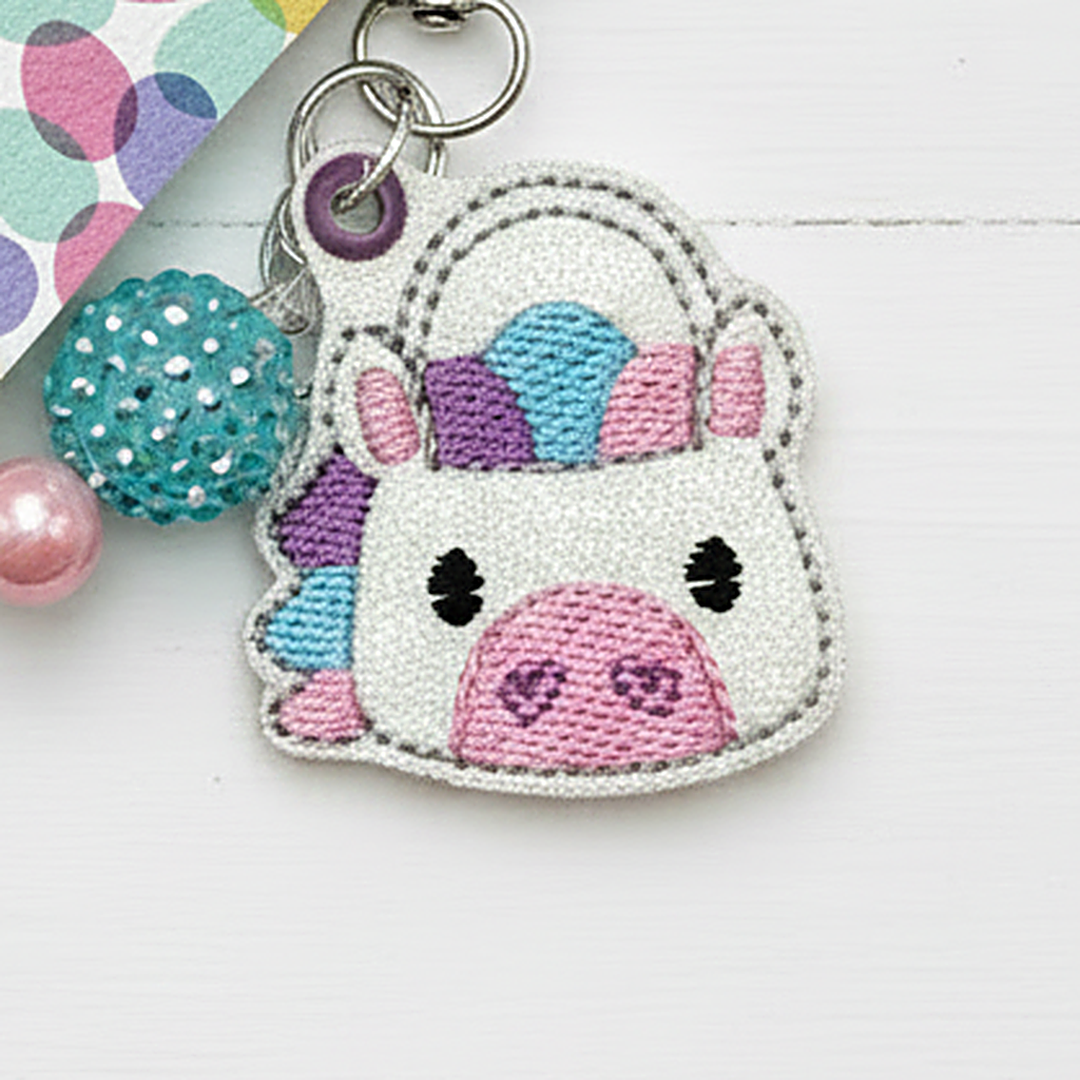 Unicorn Easter Basket Keychain and Wristlet
