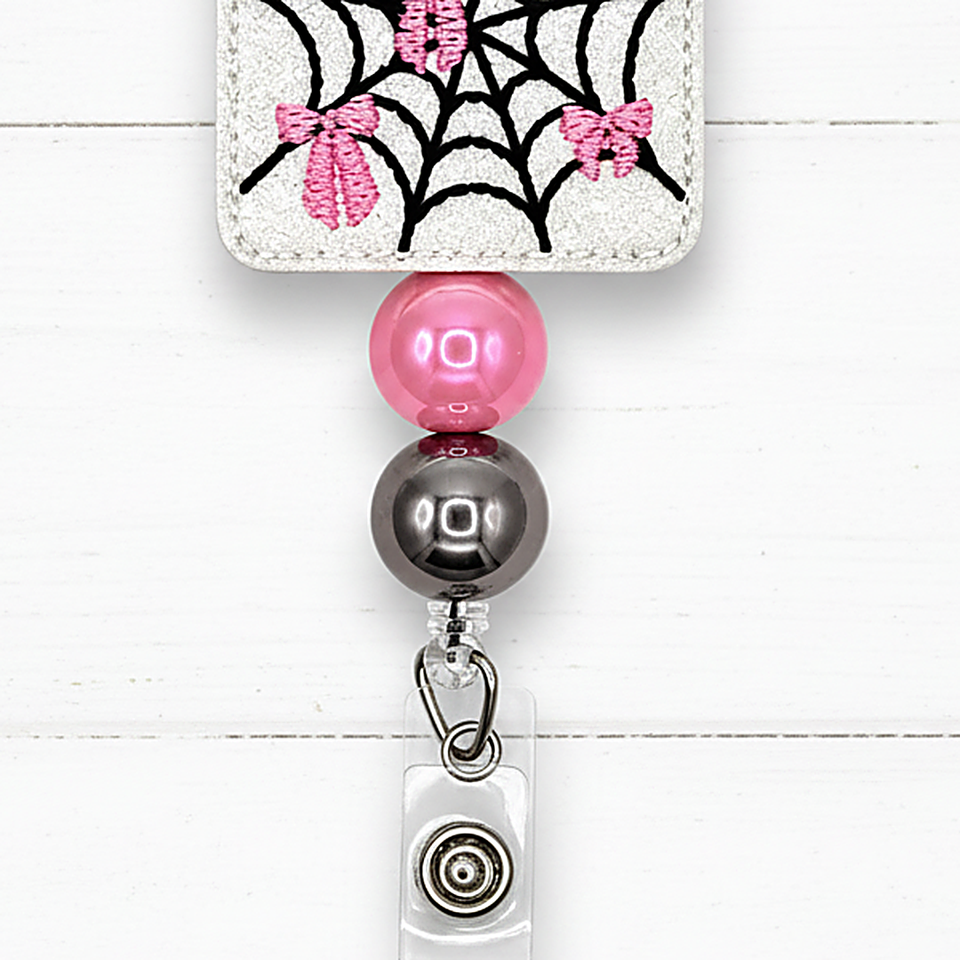 Web of Bows Halloween Badge Reel