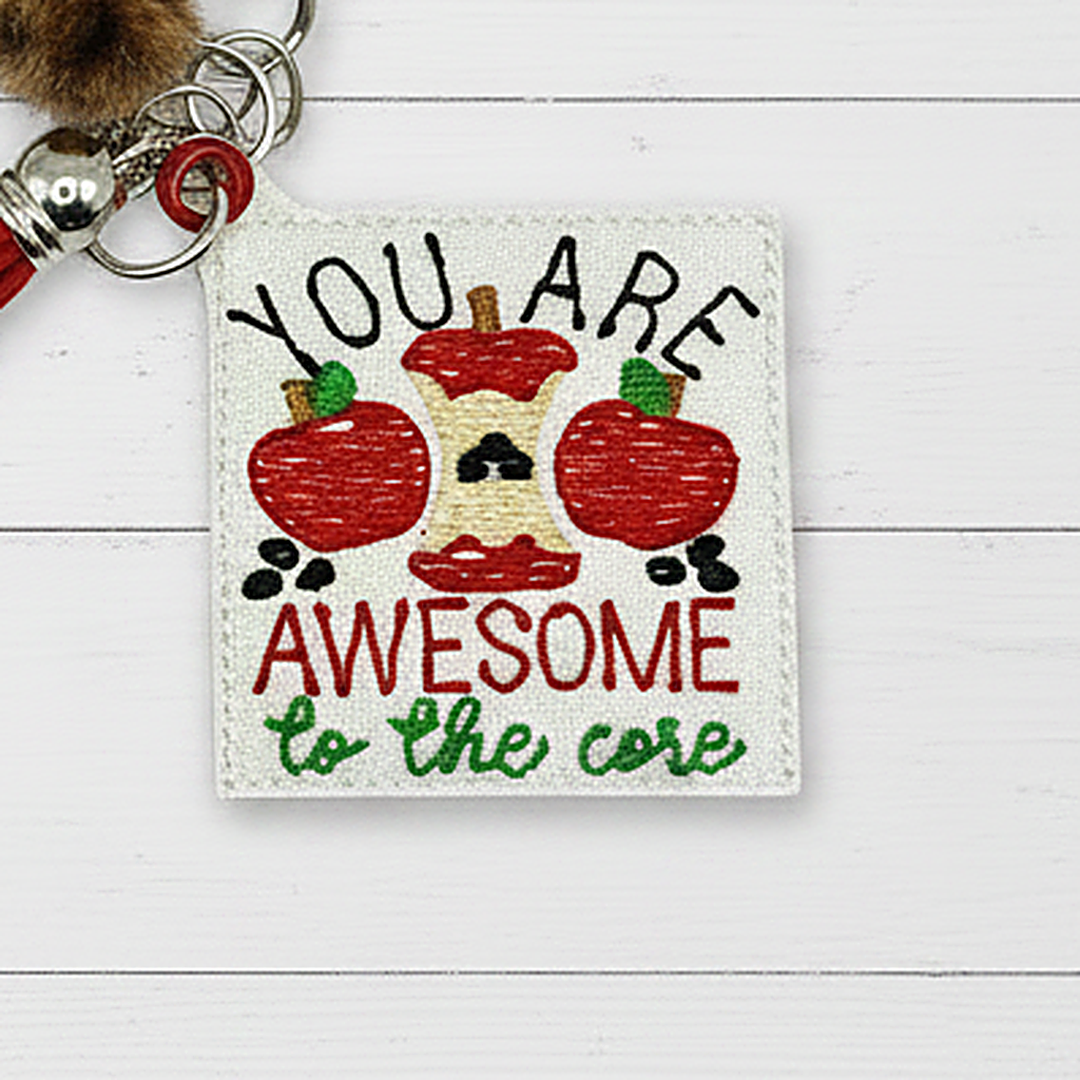 You Are Awesome to the Core Teacher Keychain and Wristlet