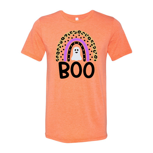 Orange Halloween Rainbow Ghost Shirt