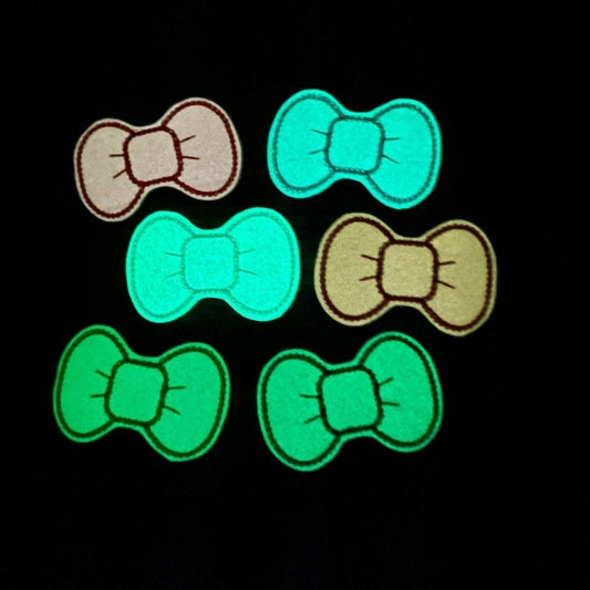 Glow in the Dark Hair Bow Clips | 3 Blue Pineapples