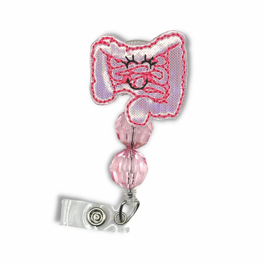 Intestines Beaded Badge Reel