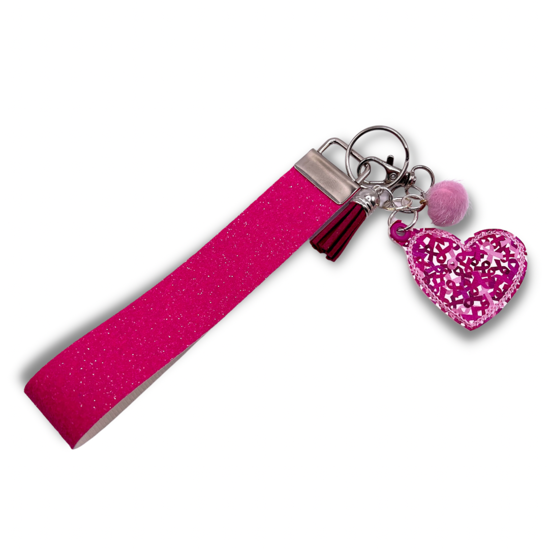 Breast Cancer Awareness Keychain and Wristlet