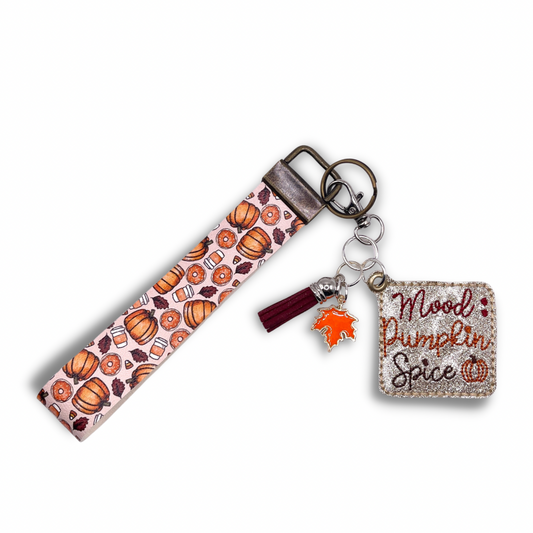 Mood Pumpkin Spice Keychain and Wristlet