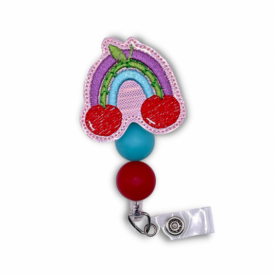 Cherry Rainbow Badge Reel