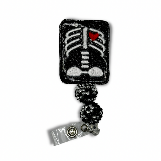 Chest X-Ray Beaded Badge Reel
