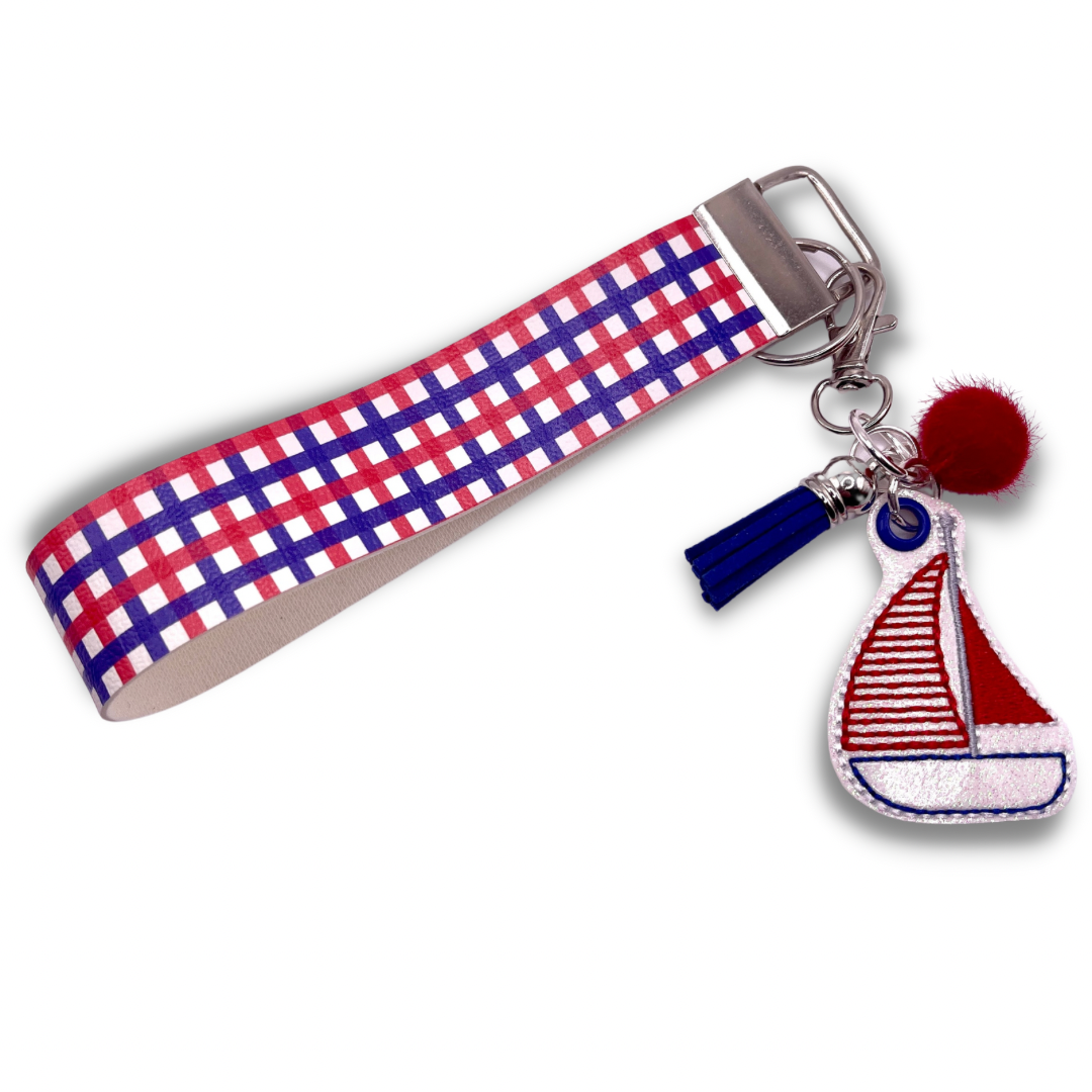 Sail Boat Keychain and Wristlet