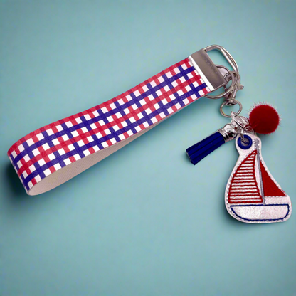 Sail Boat Keychain and Wristlet