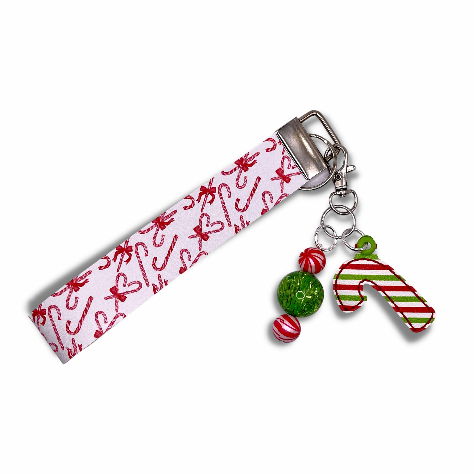 Candy Cane Keychain and Wristlet