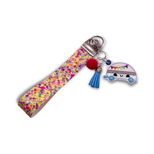 Rainbow Camper Keychain and Wristlet