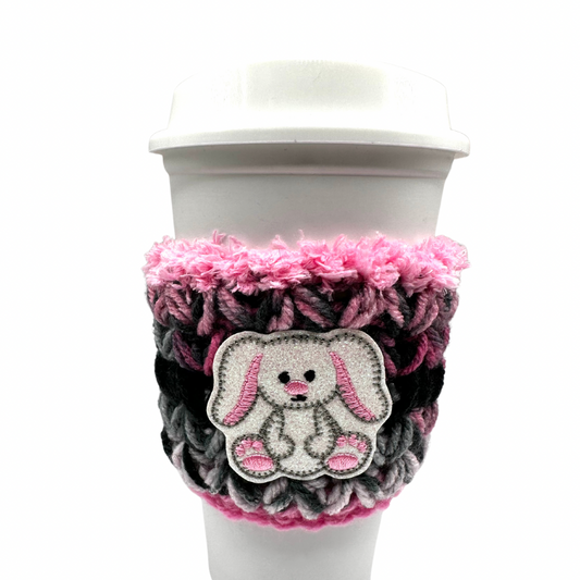 Floppy Ear Bunny Crocheted Coffee Cozy